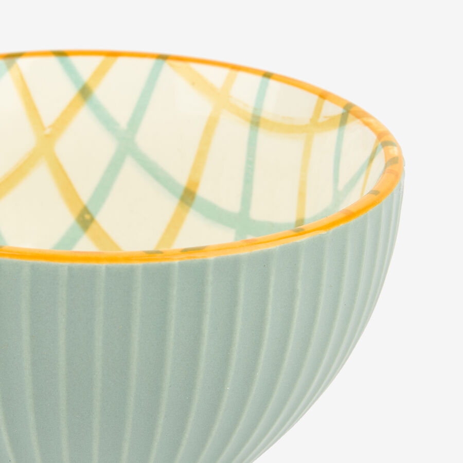 Bol de cer&aacute;mica cuadros Beida &Oslash;12cm