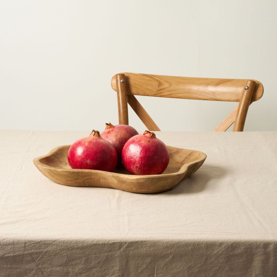 Centro de mesa de madera de teca