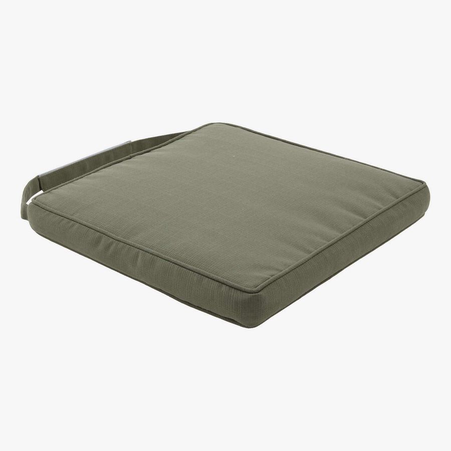 Cojin para silla de jard&iacute;n con velcro verde Kairo 40x40cm