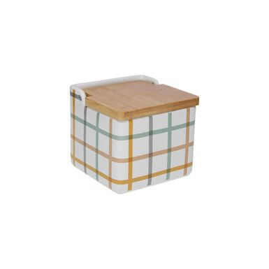 Salero de cocina cuadros Beida 12x12cm