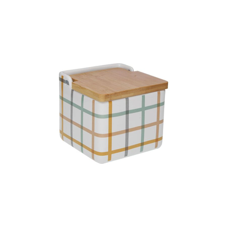 Salero de cocina cuadros Beida 12x12cm