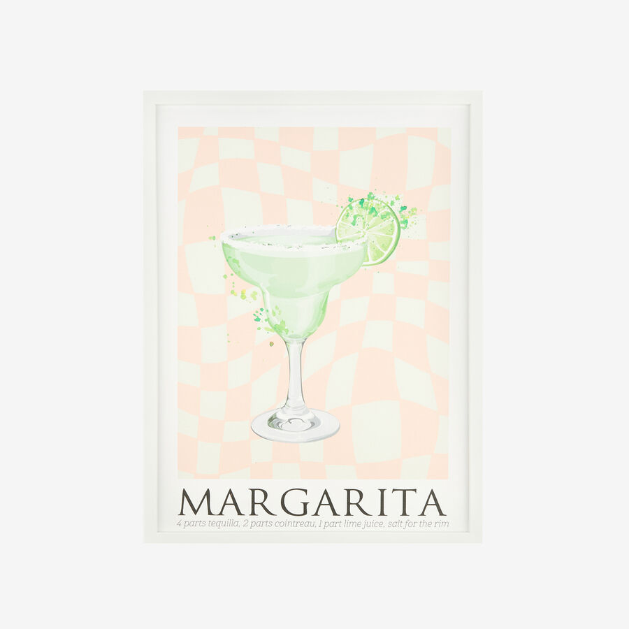 Cuadro con marco y cristal Margarita 30x40cm