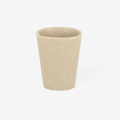 Vaso portacepillos de poliresina Clear Stone Ø9x10cm