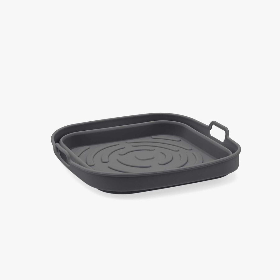 Cesta de silicona plegable cuadrada para freidora 20x8cm