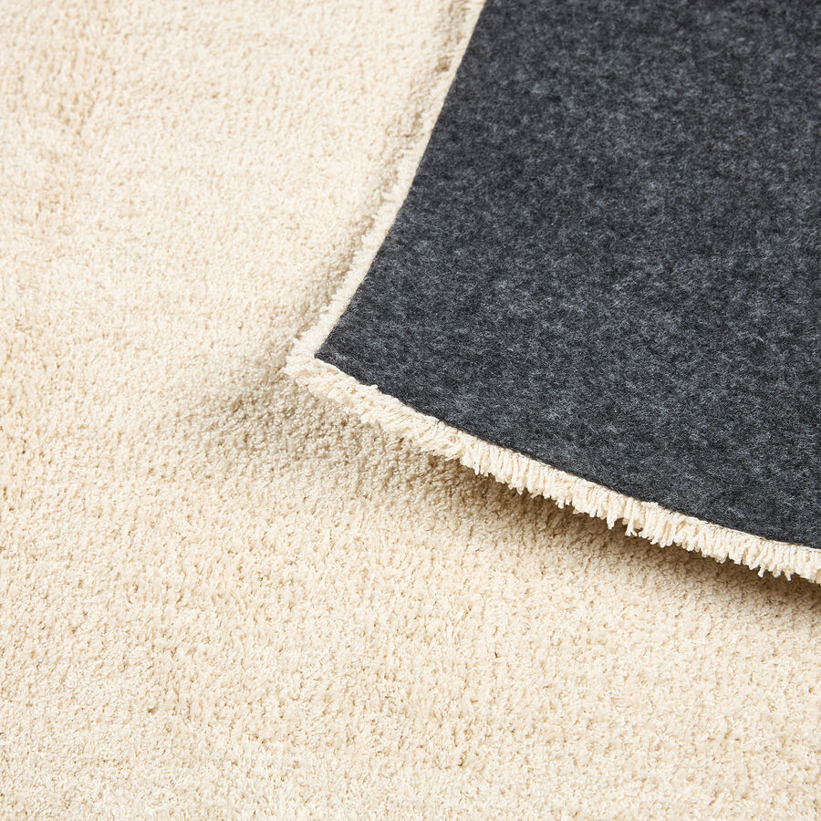 Alfombra de poli&eacute;ster beige 120x170cm