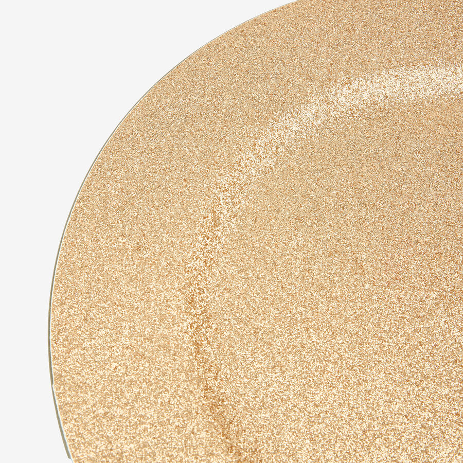 Bajoplato dorado con purpurina Ø33cm