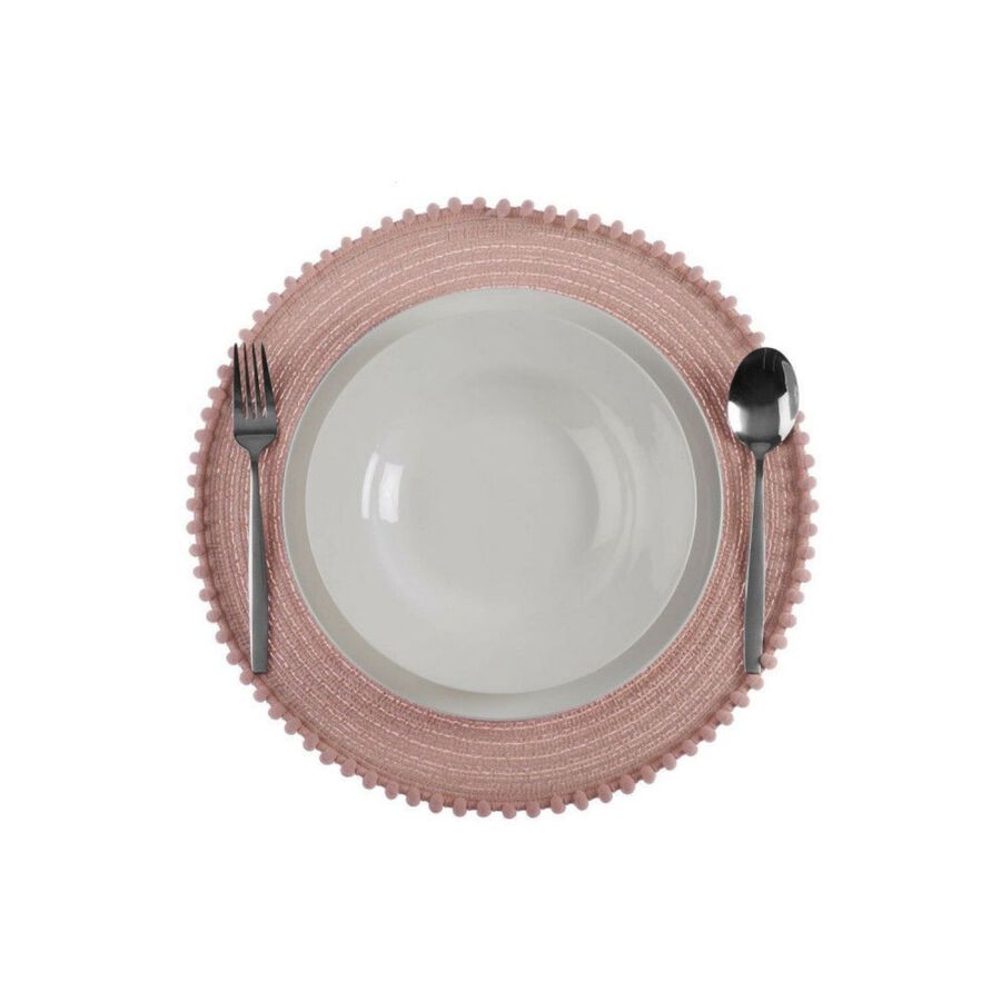 Mantel individual rosa Ø38cm