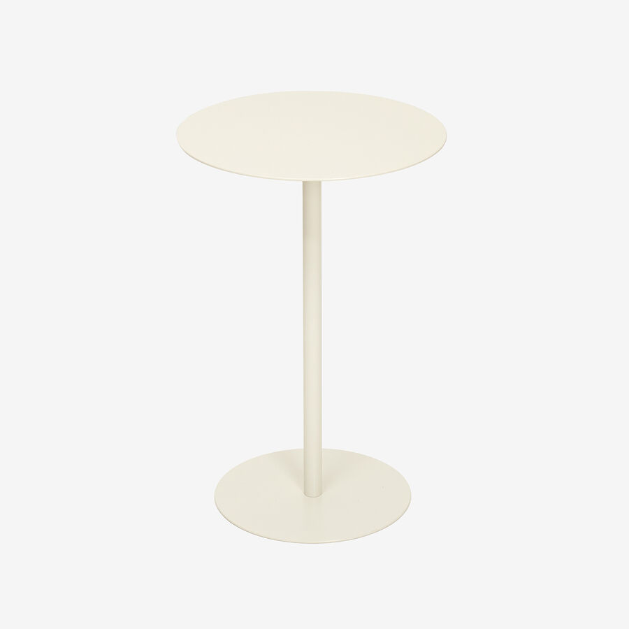 Mesa auxiliar de metal blanca Malak &Oslash;35x53cm