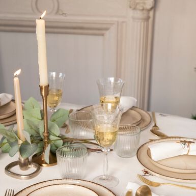 Candelabro de aluminio dorado Altin 24cm