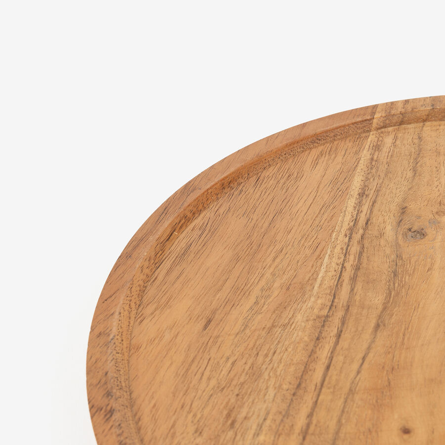 Centro de mesa de madera de acacia Salcam &Oslash;28cm