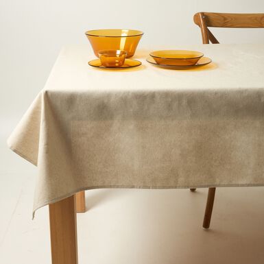 Mantel de lino beige Ador disponible en varias medidas