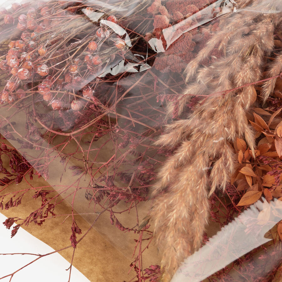 Ramo flores secas rosa 140gr 55cm