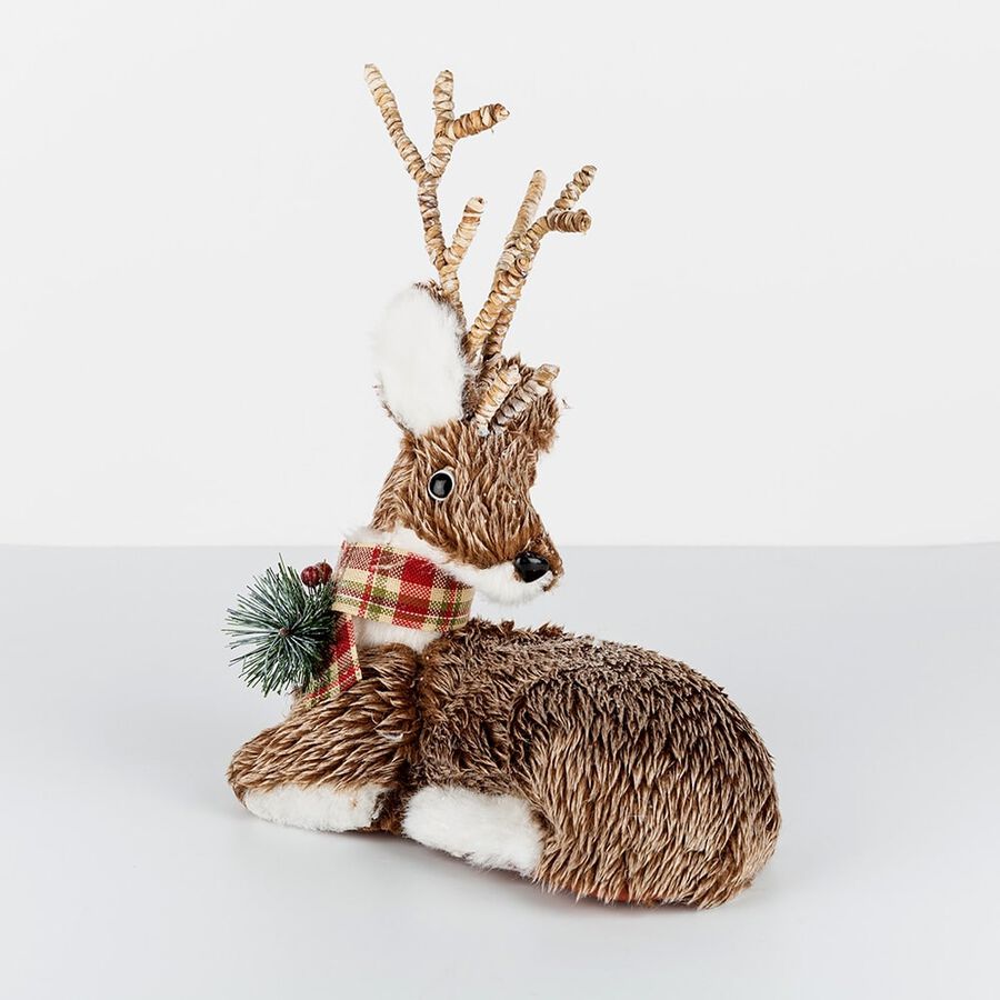 Figura decorativa Ciervo con bufanda 23cm