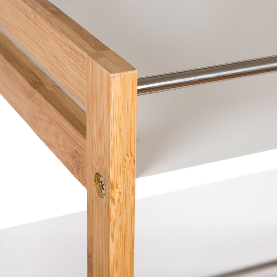 Carro de cocina bambú con ruedas 51x30x80cm