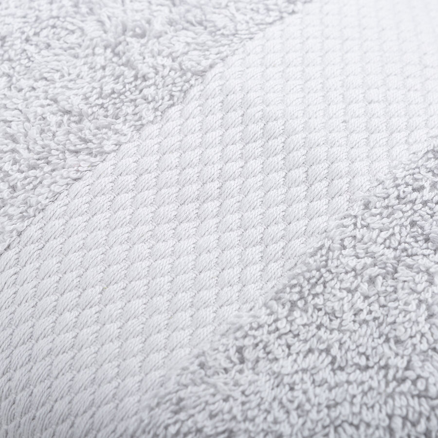 Toalla de lavabo de algodón gris Vic 50x100cm - 500 gr/m²