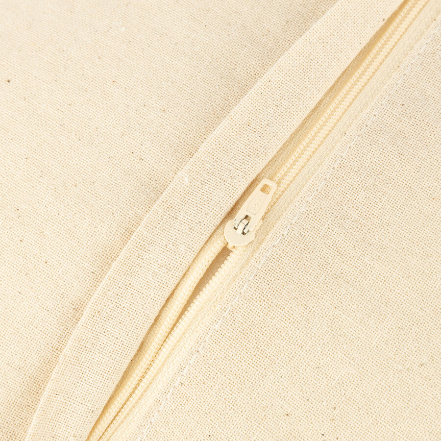 Cojin de algod&oacute;n beige con rayas 45x45cm