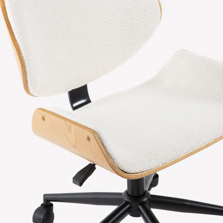 Silla de oficina blanca Sidena 54x54cm