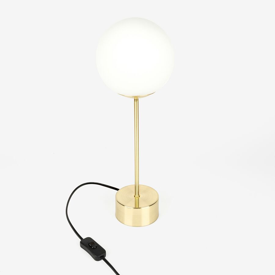 L&aacute;mpara mesa de metal dorada Katia 43cm