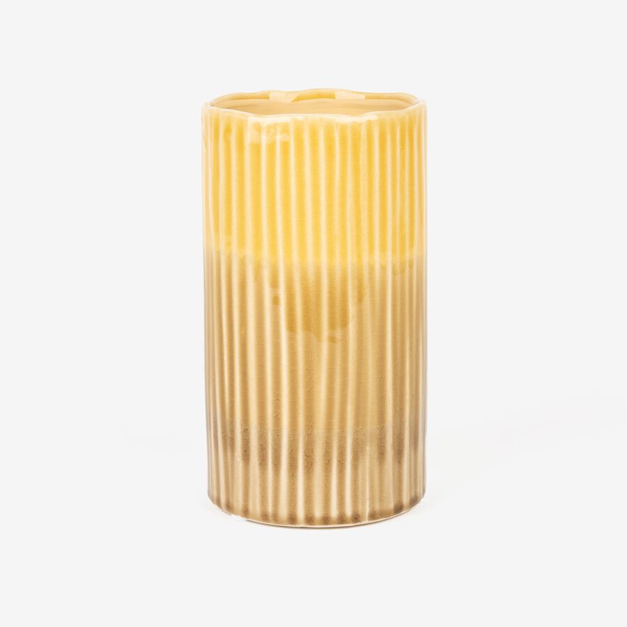 Jarrón de loza amarillo Sunday Ø11x19,6cm