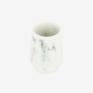 Vaso portacepillos efecto mármol Fem Ø7,8cm