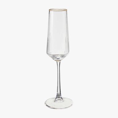 Copa flauta de vidrio con filo dorado Lumiere 22cl
