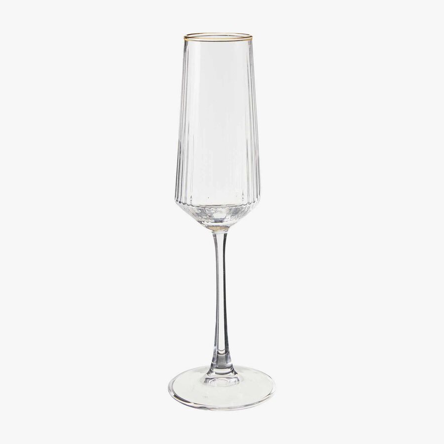 Copa flauta de vidrio con filo dorado Lumiere 22cl
