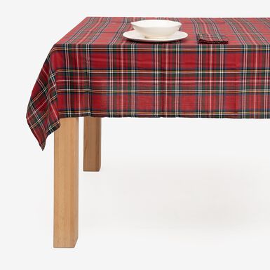 Mantel rojo Tartán 150x300cm