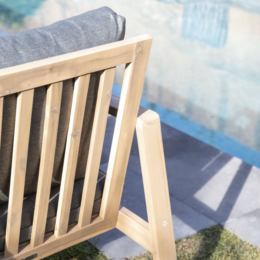 Set de jardín de 4 piezas de madera de acacia Mykonos