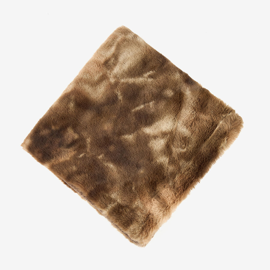 Funda de cojín de franela marrón Yakutia 45x45cm