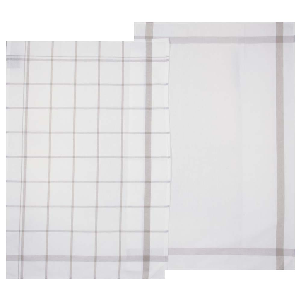 Set de 2 paños de algodón marrón 70x45cm