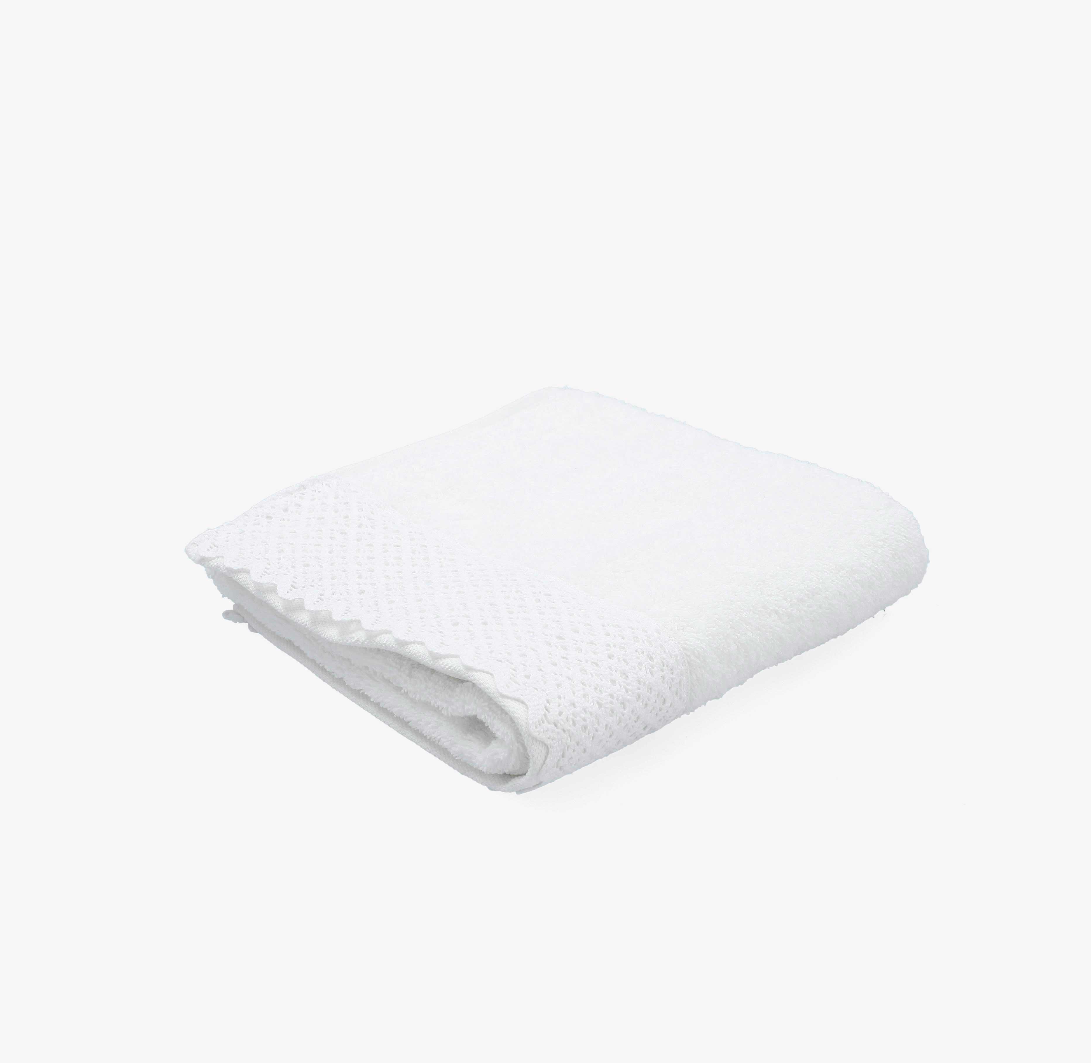 Toalla de lavabo de algod&oacute;n 100% blanca Nido 50x100cm - 500 g/m&sup2;