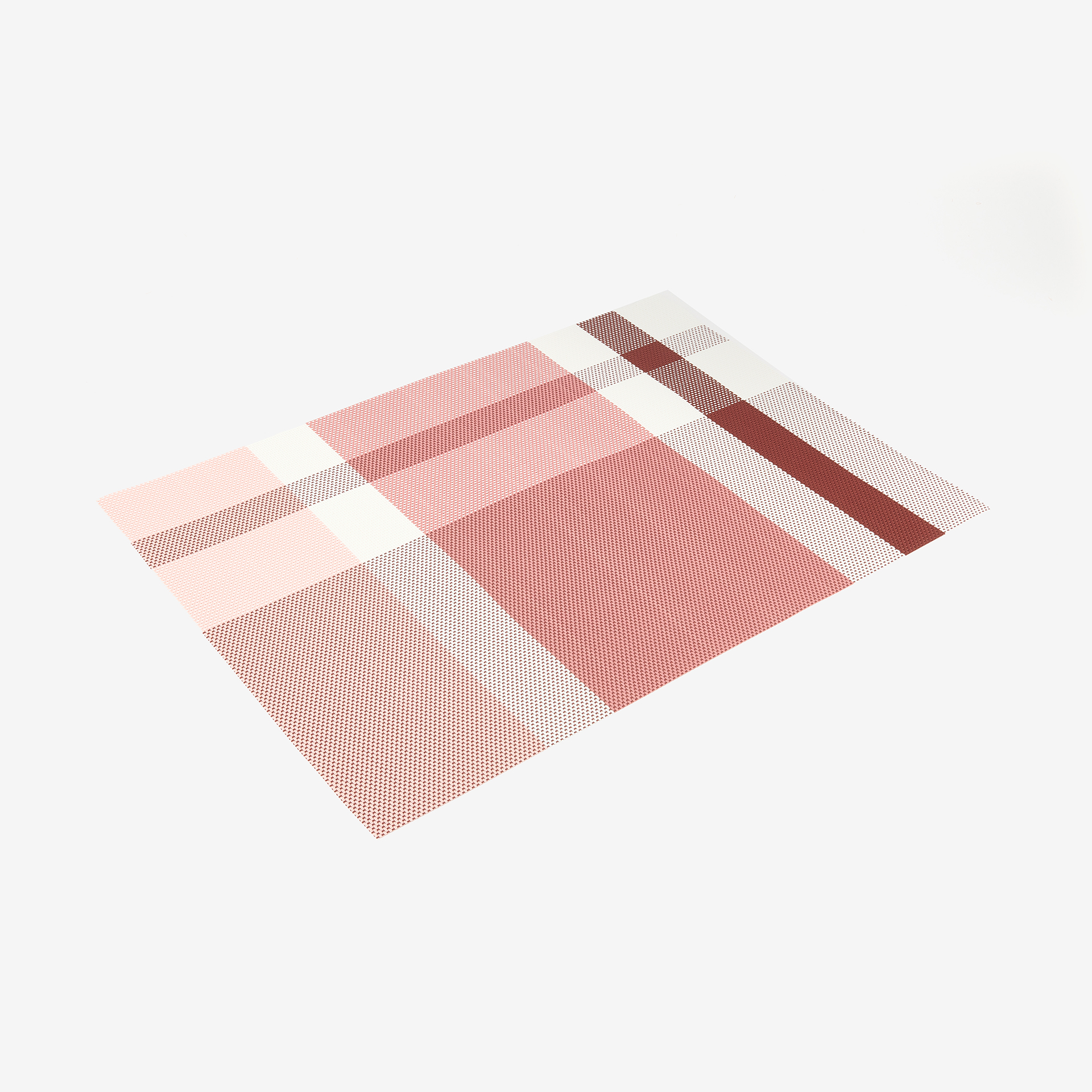 Mantel individual cuadros rojo 45x30cm