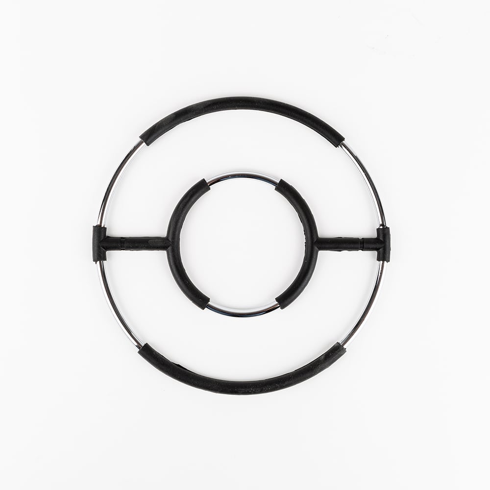 Salvamanteles redondo metal negro