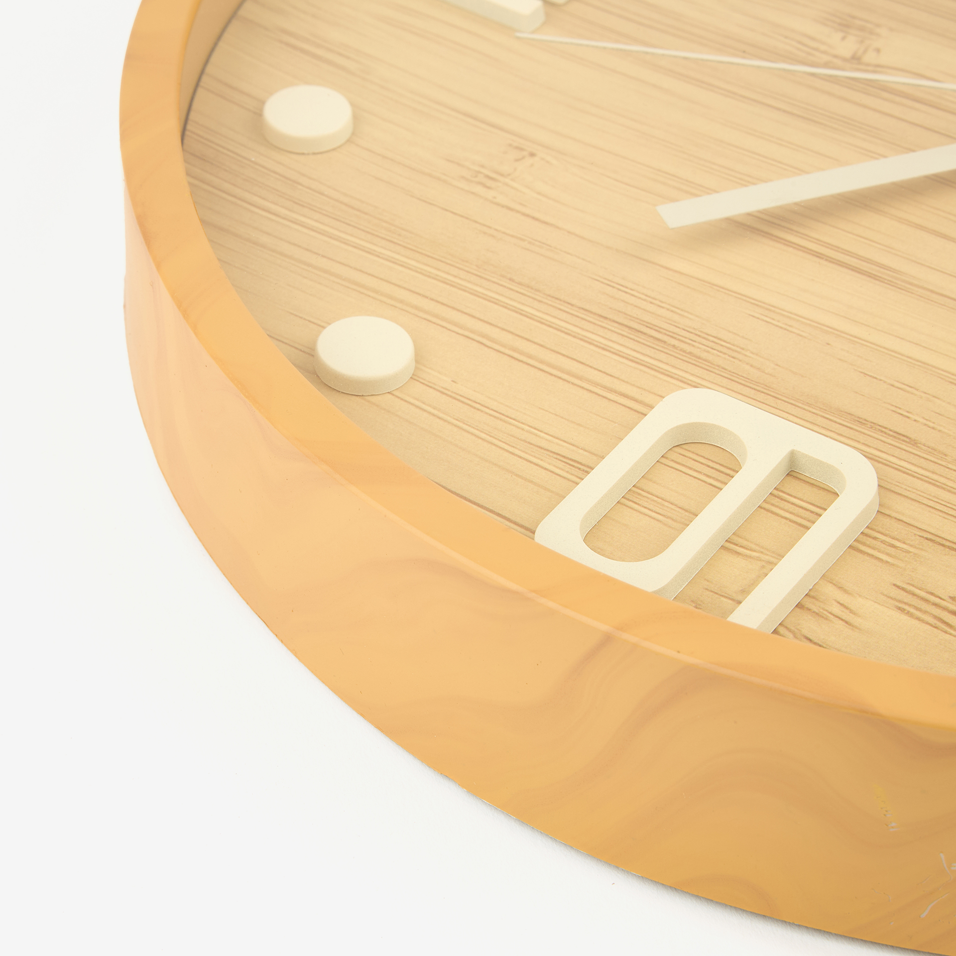 Reloj de pared efecto madera Ø30cm