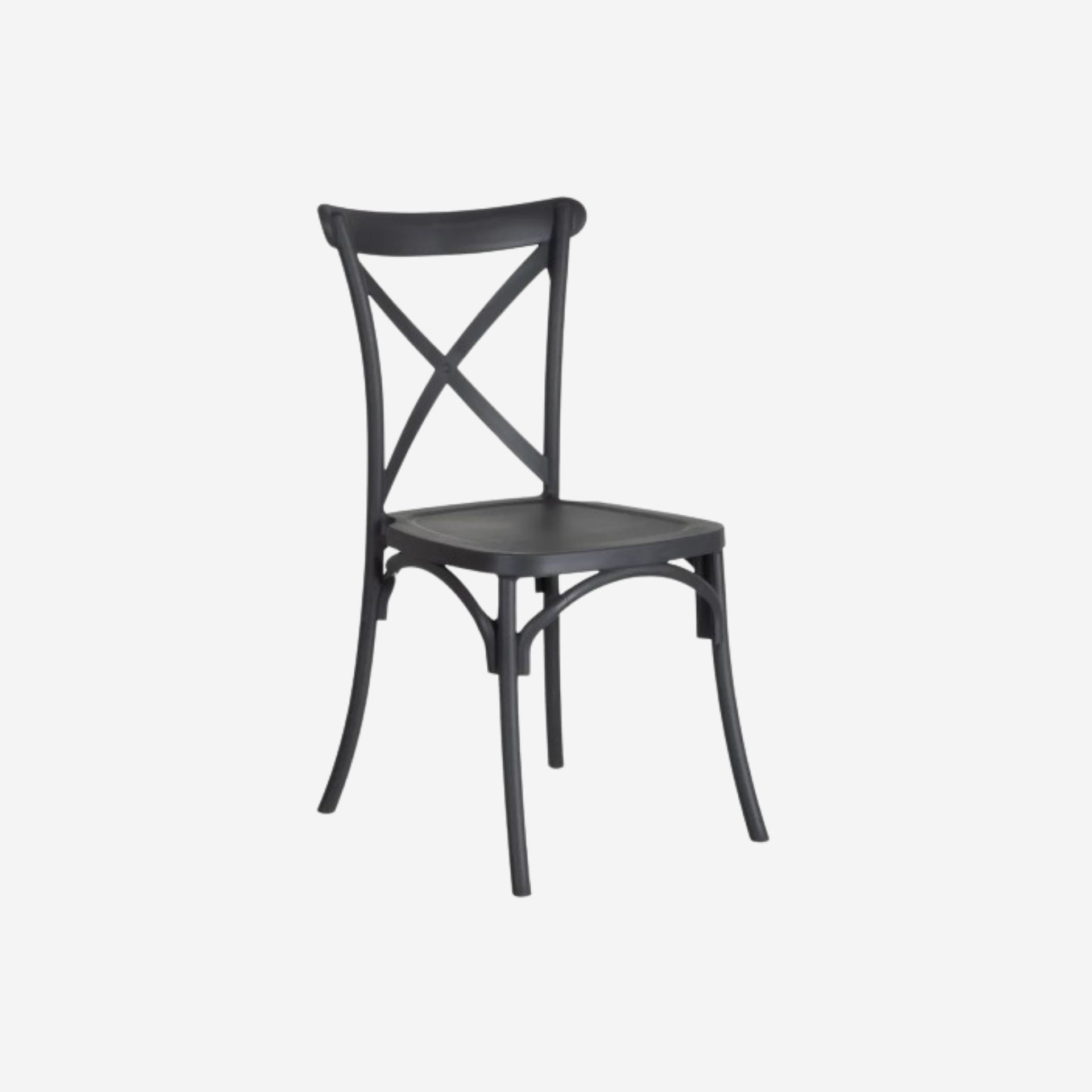 Set de 4 sillas de comedor gris oscuro Cassie 48x43x91cm