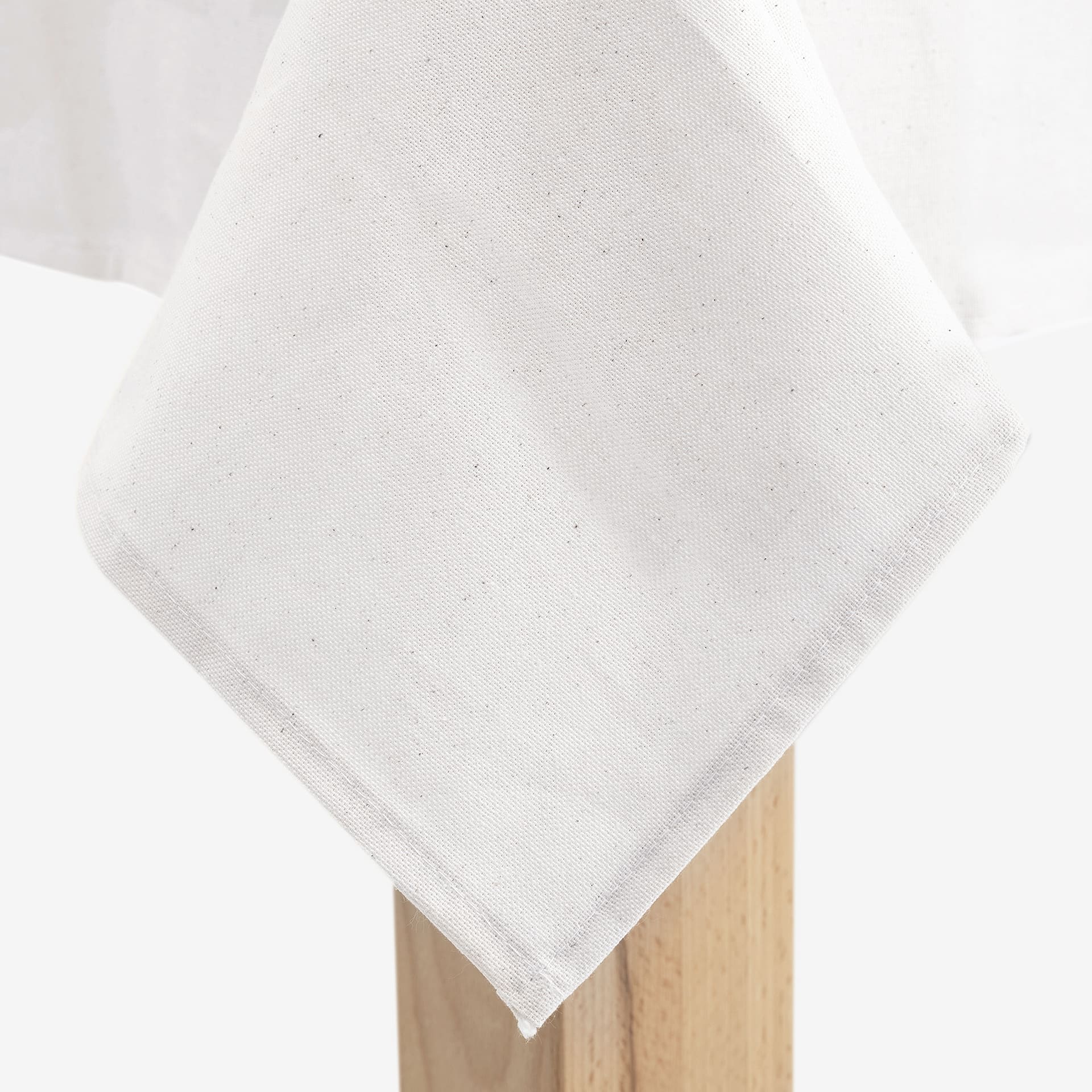 Mantel de algodón y lino blanco 145x200cm