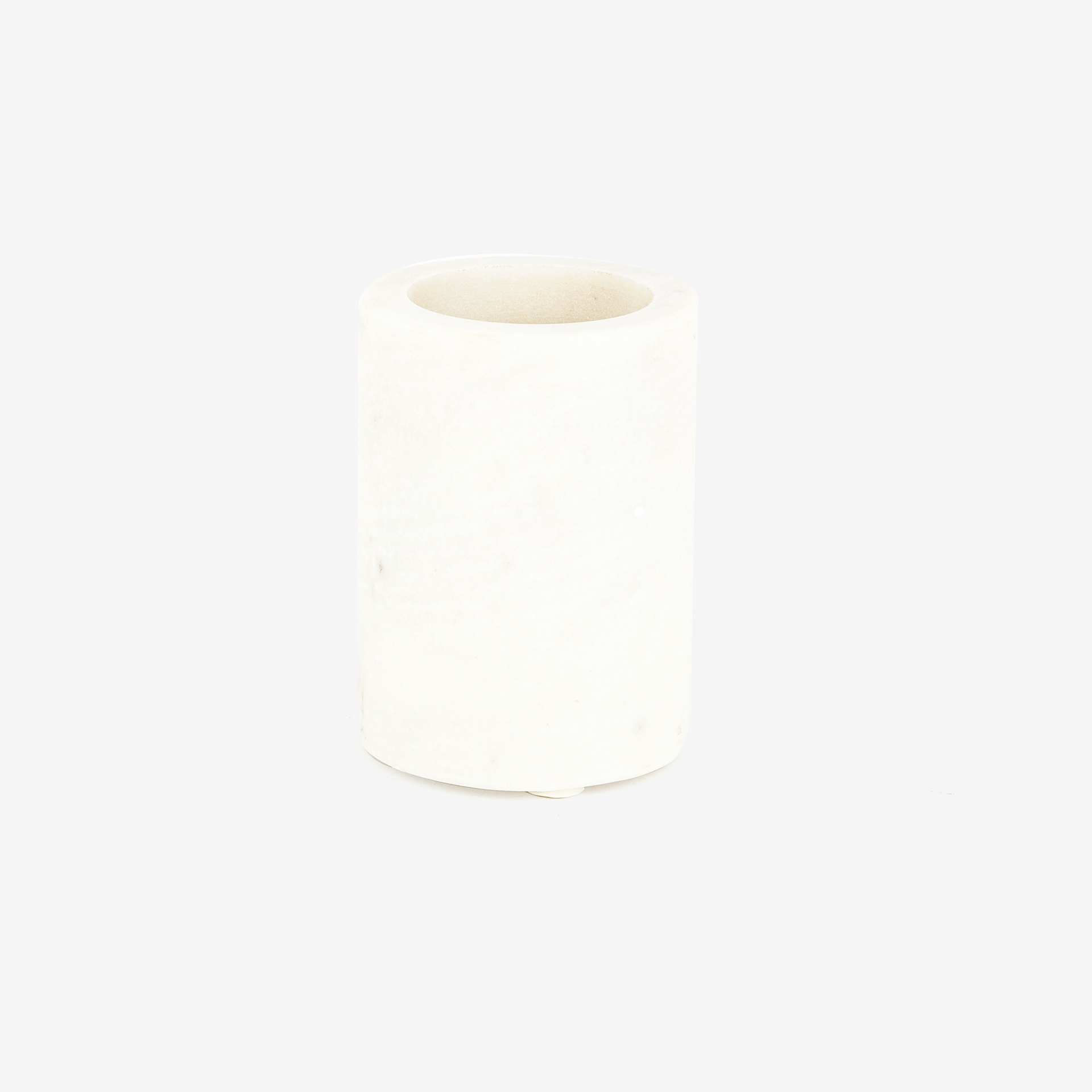 Vaso portacepillos de m&aacute;rmol Mel &Oslash;7,6x10cm