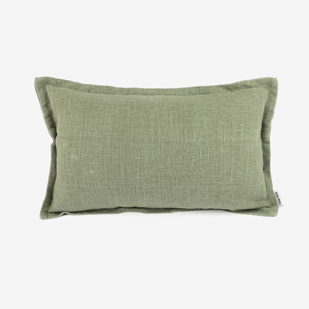 Funda de cojín de algodón verde Frida 30x45cm