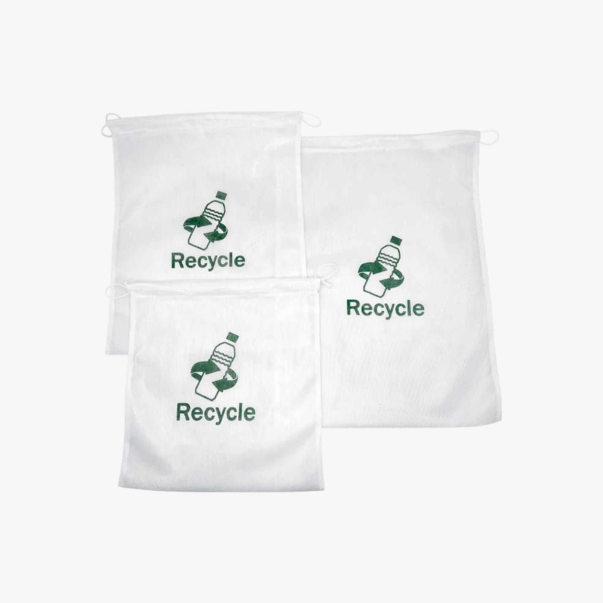 Set de 3 bolsas de rejilla de plástico 100% reciclado
