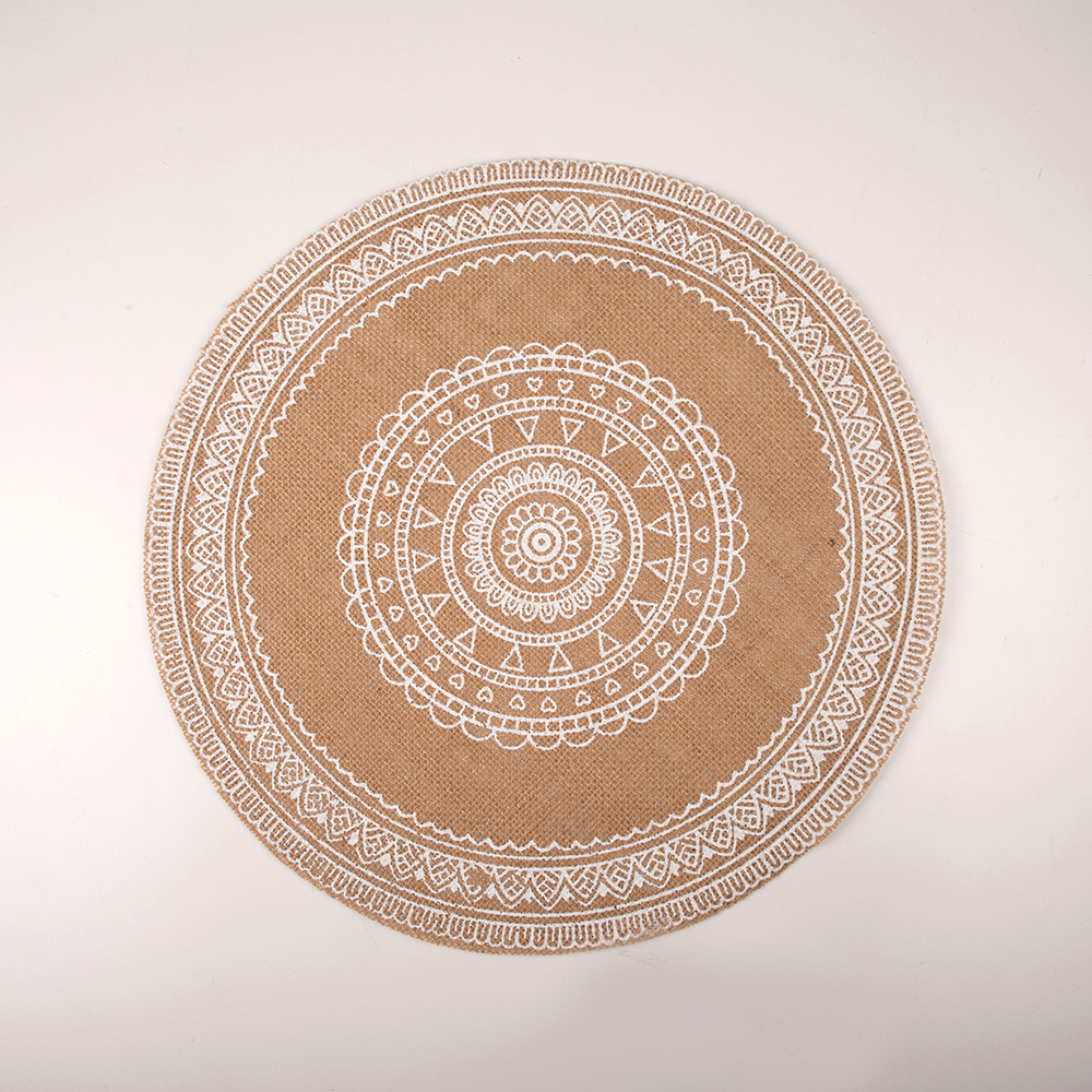 Mantel individual de yute Crochet &Oslash;38cm