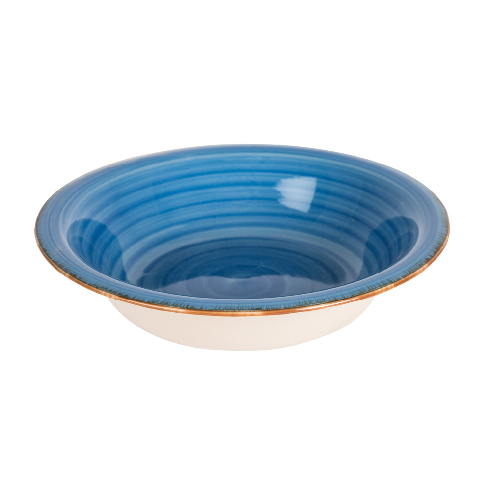 Vajilla de porcelana de 18 piezas de gres azul Vita