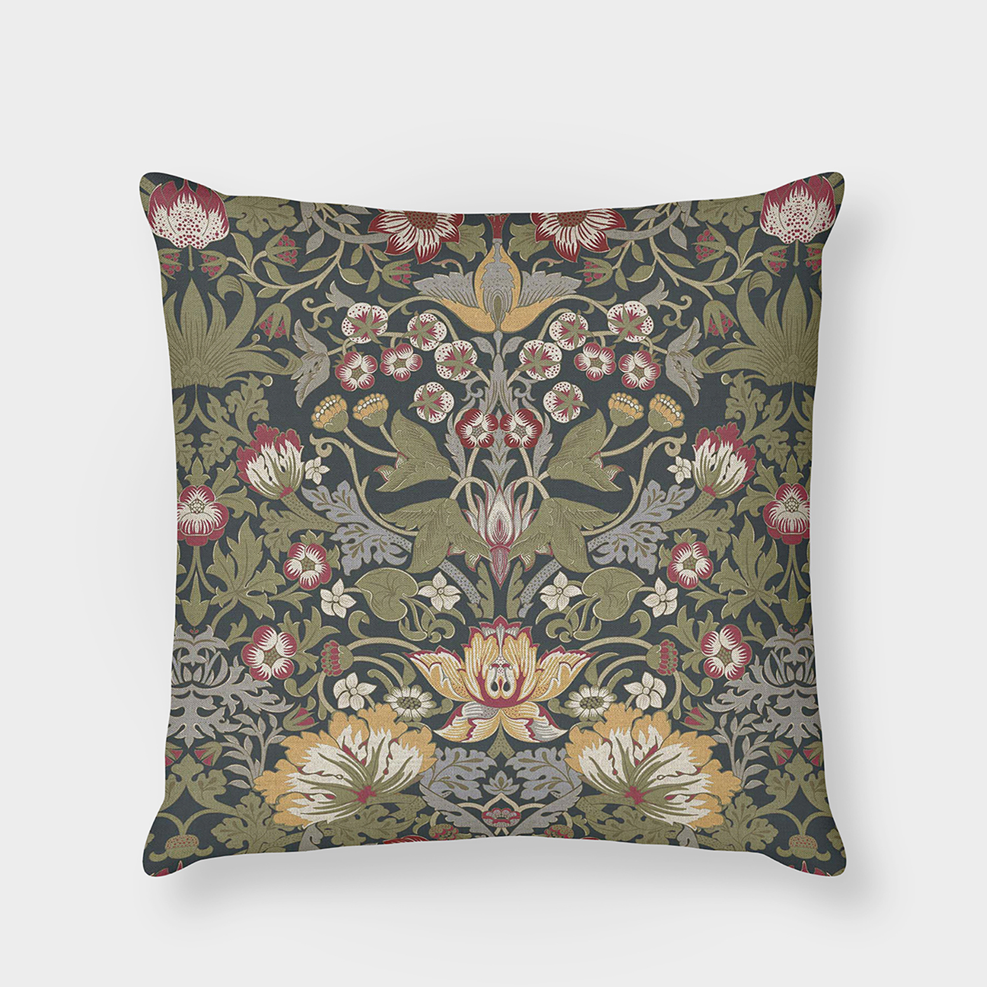 Funda de coj&iacute;n de lino blooming Botanicals 45x45cm Clau&Chloe