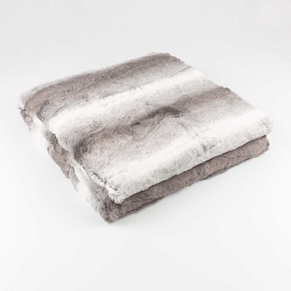 Manta de pelo gris Alp 130x150cm