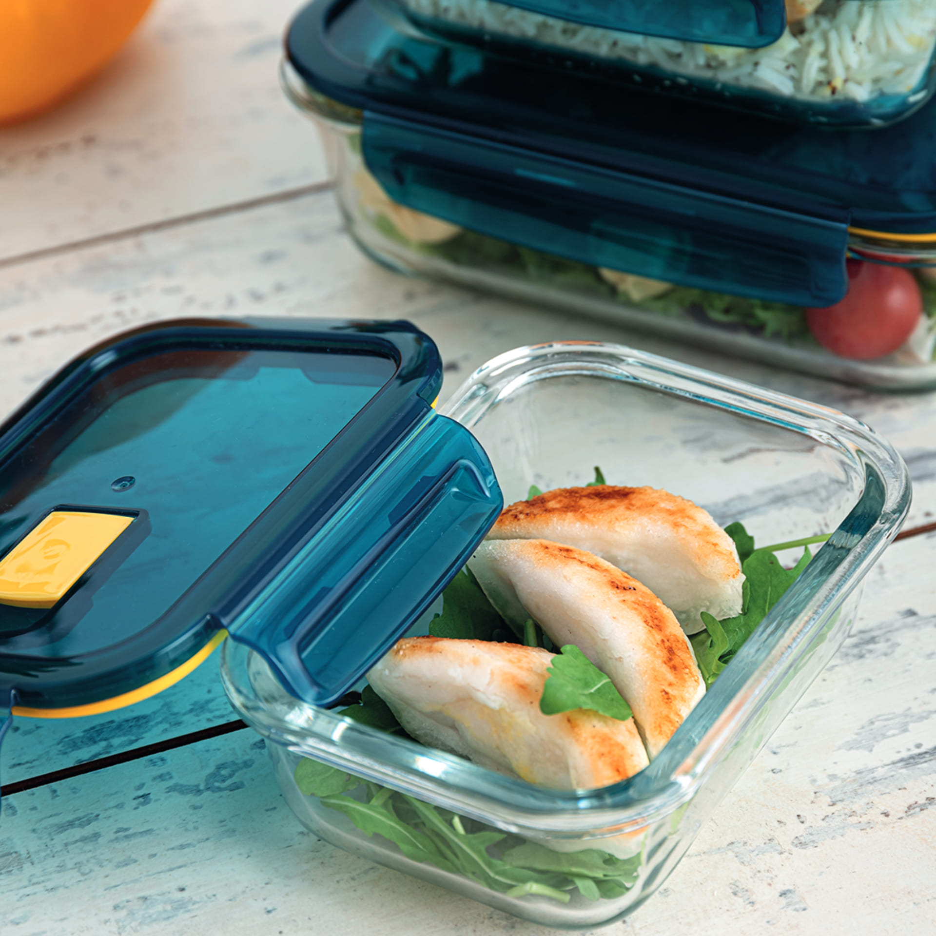 Táper de borosilicato cuadrado hermético Topaz 16x16x7cm - 80cl