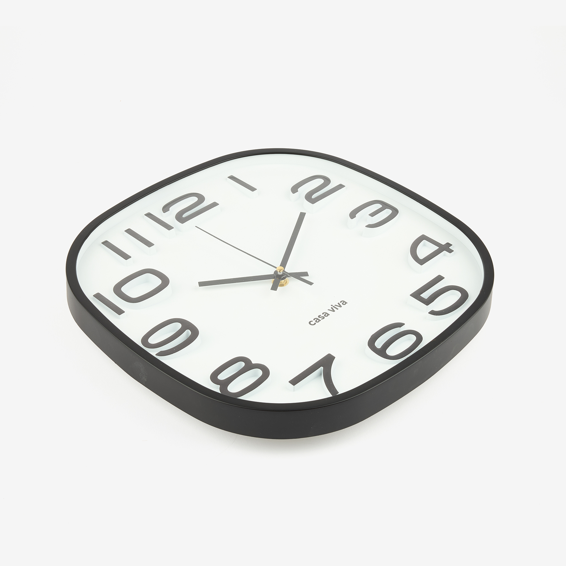 Reloj de pared negro &Oslash;30cm