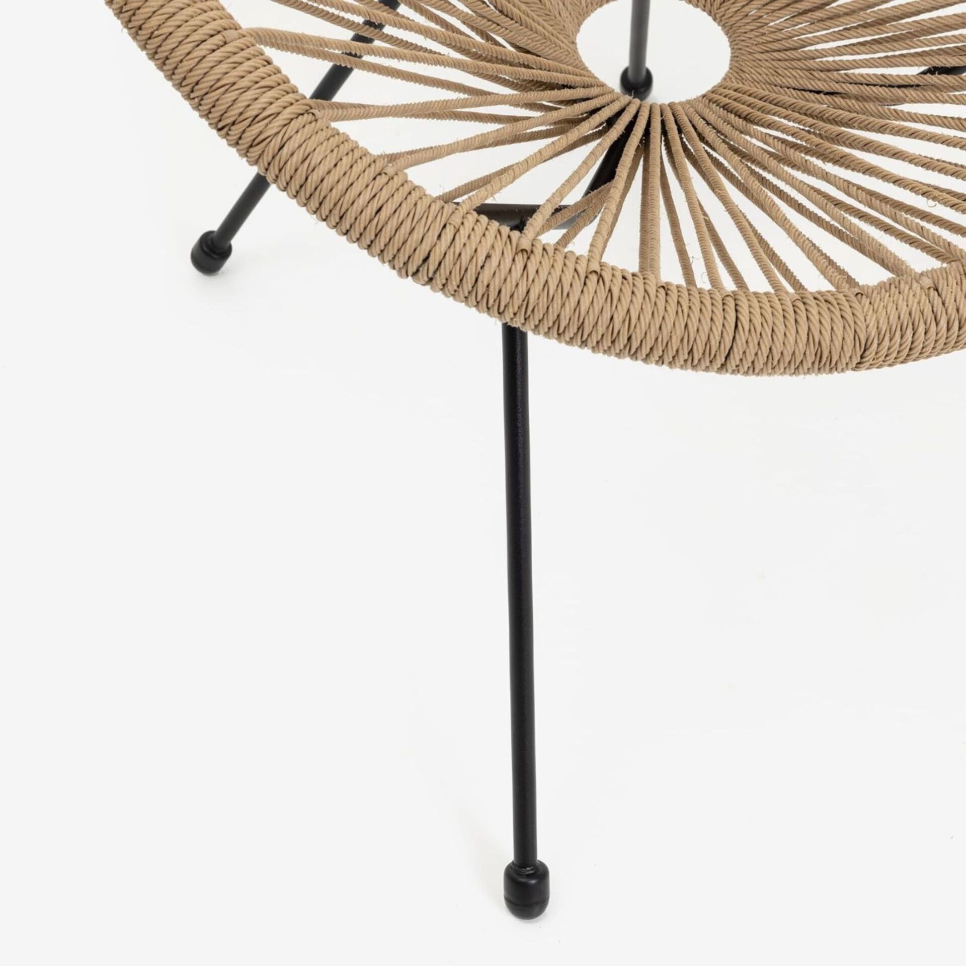 Silla para interior y exterior de rat&aacute;n sint&eacute;tico Acapulco 72x80x83cm