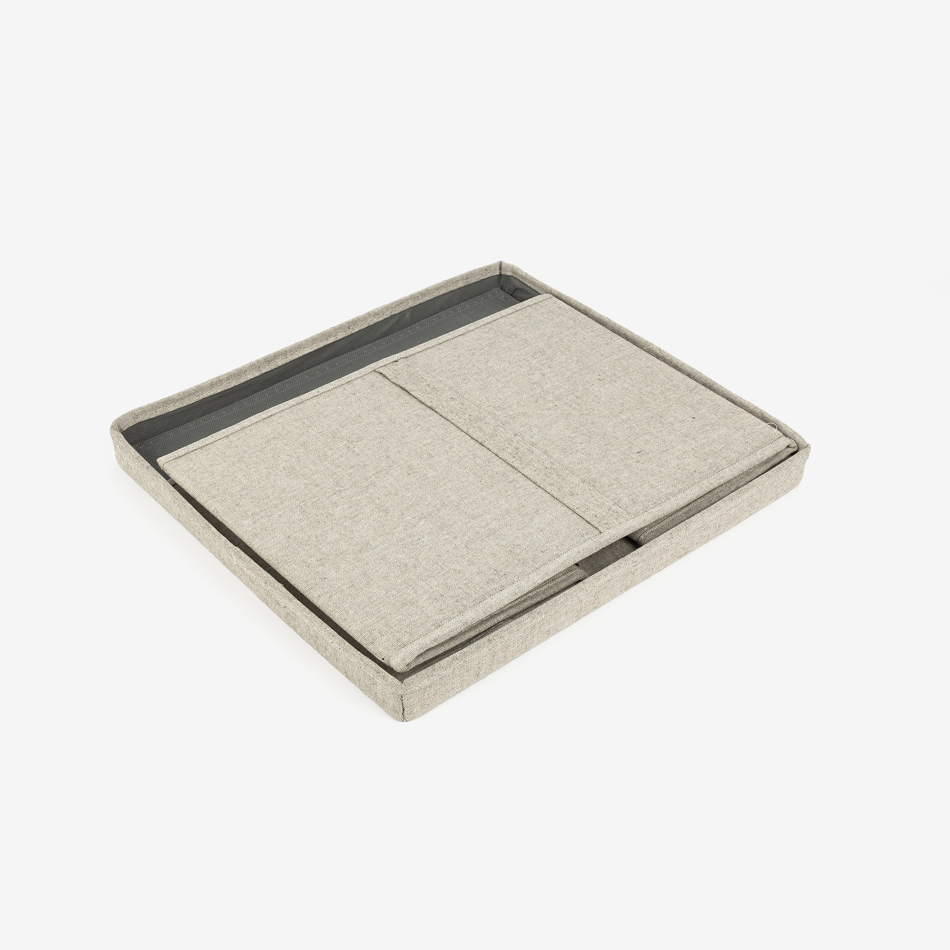 Caja organizadora gris Sleek 35x31x25cm