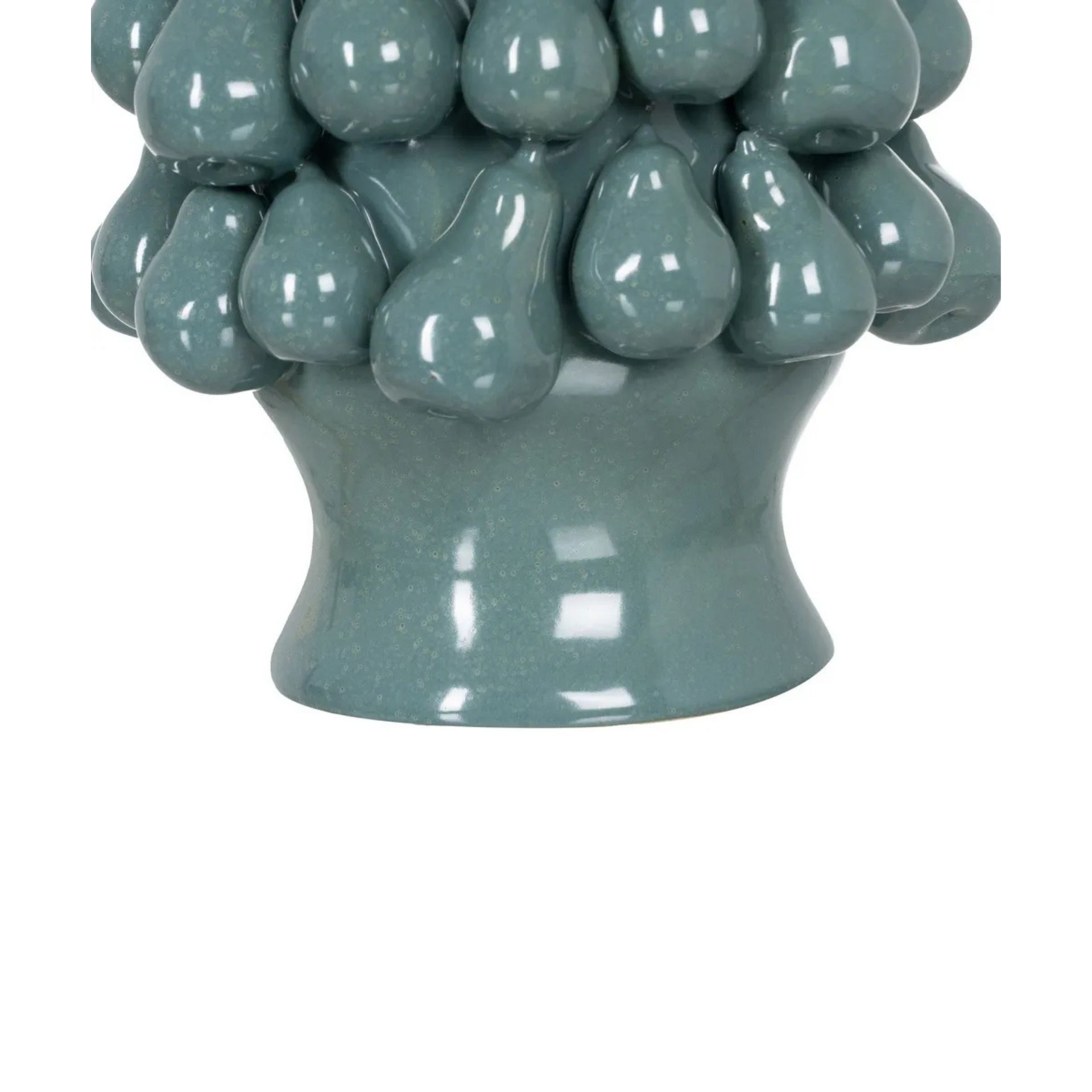 Jarrón de cerámica azul Peras 26,70x26,70x40cm