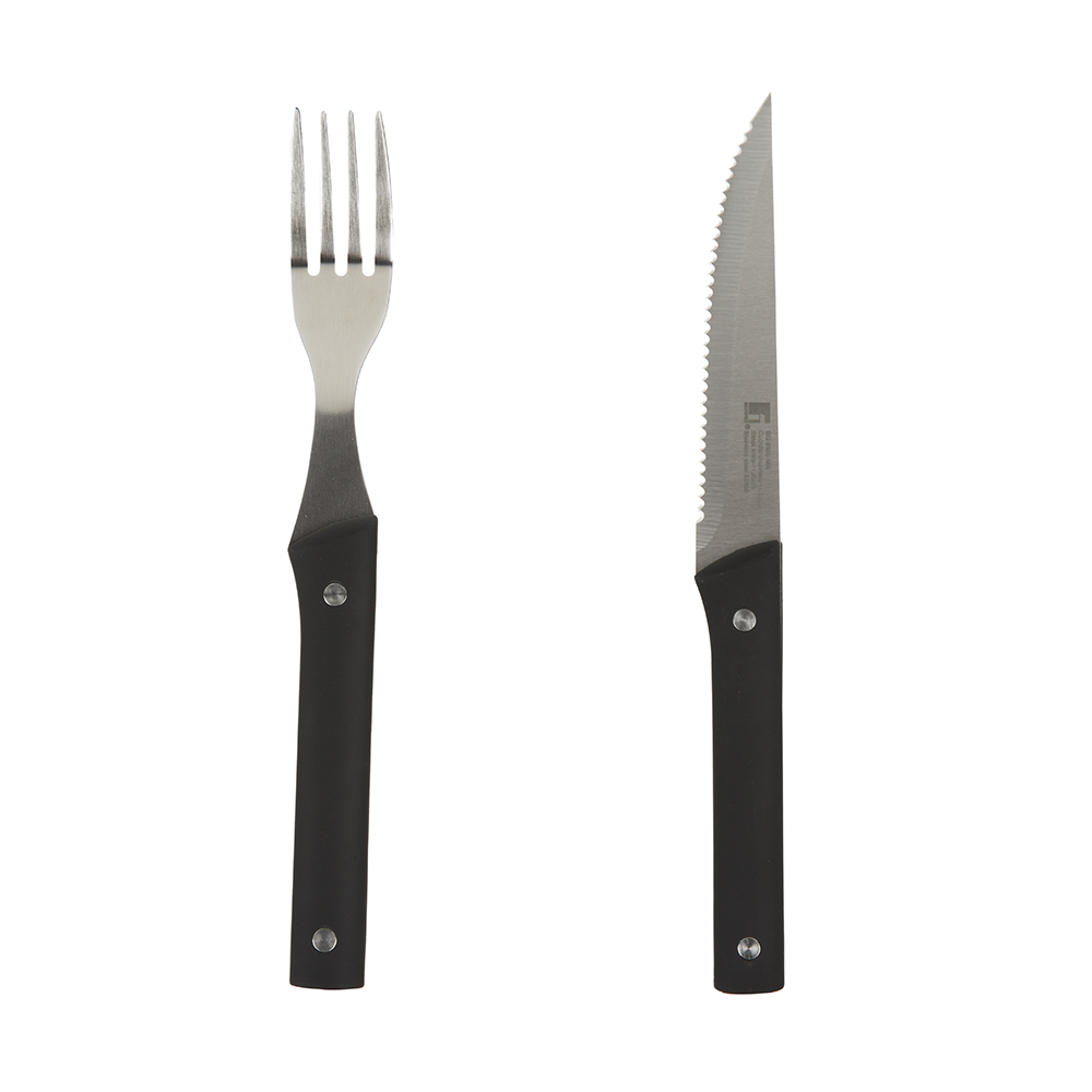 Set de 6 tenedores y cuchillos de carne Masterpro Bergner