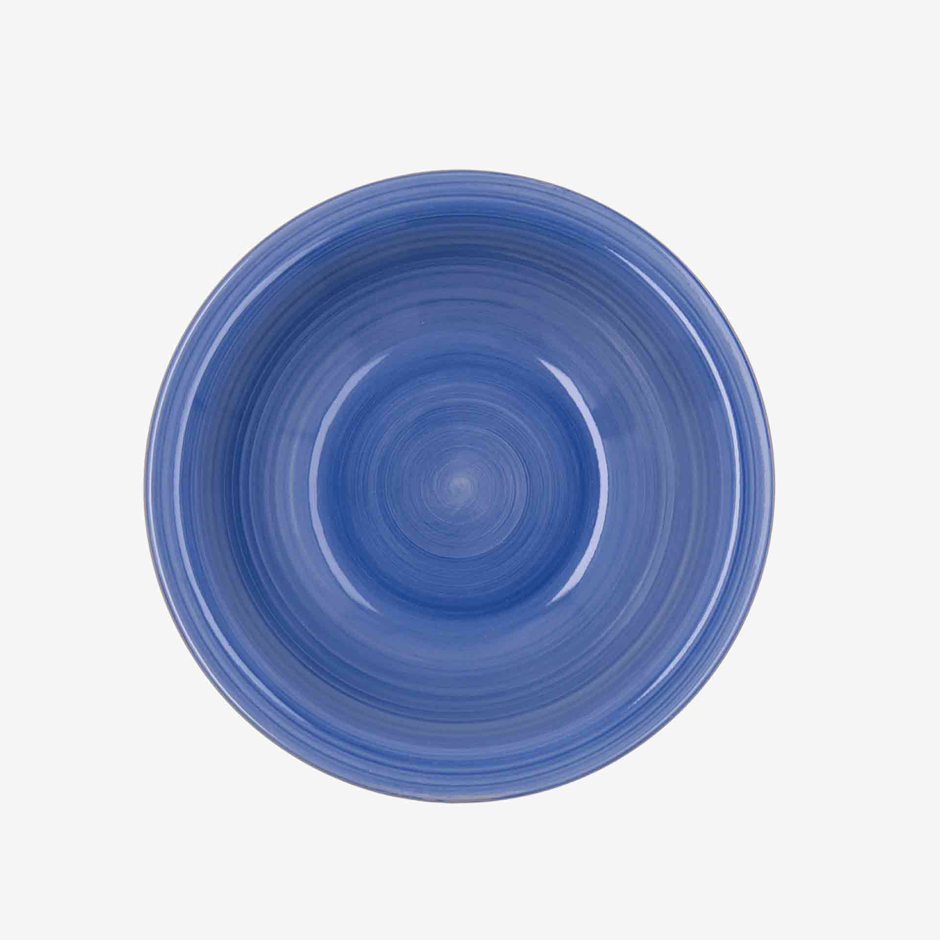 Plato hondo de cer&aacute;mica azul Aegea &Oslash;21cm